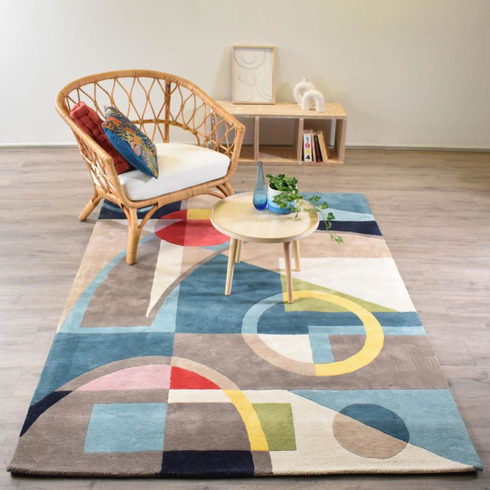 Handgetufteter Teppich aus 100 % Bio-Baumwolle, 160 x 230