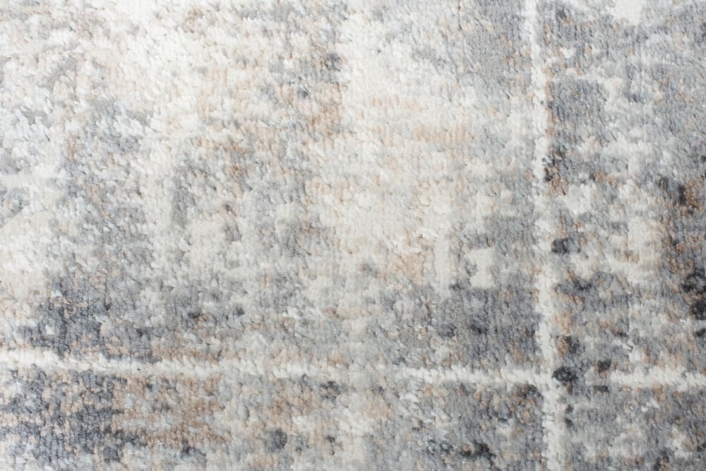 Alfombra de salón comedor grafito marrón crema abstracto 80x150 - Maisons du Monde