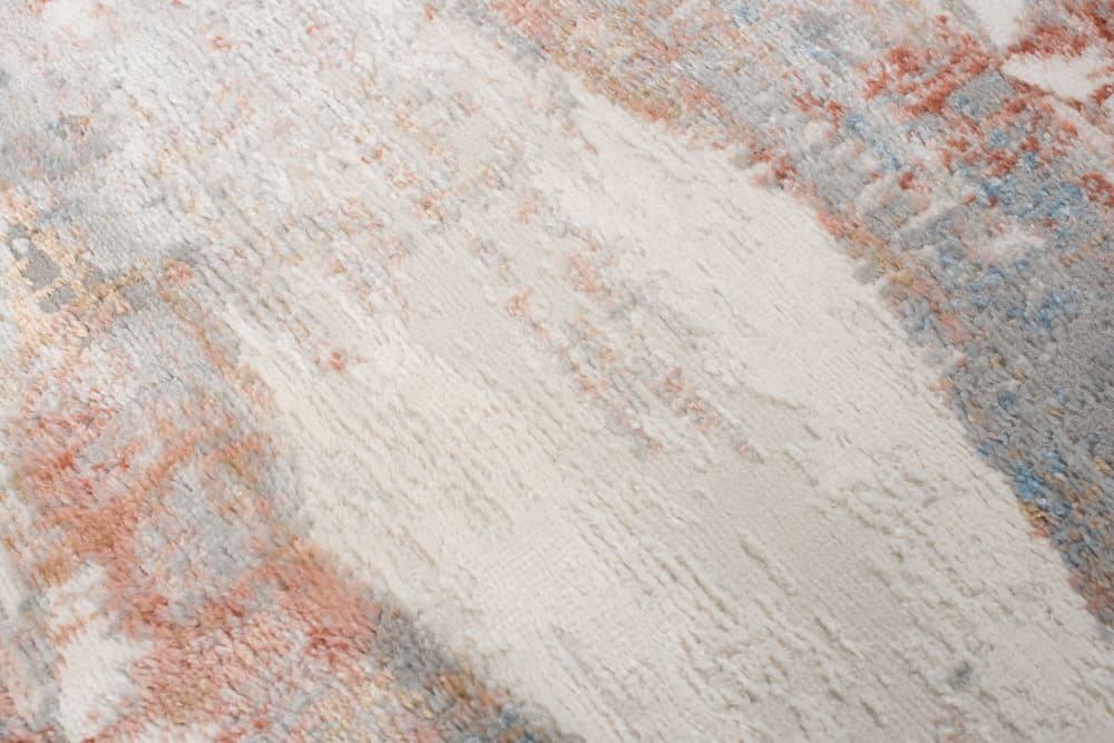 Tappeto da soggiorno rosa blu grigio crema astratto 200x300 -
