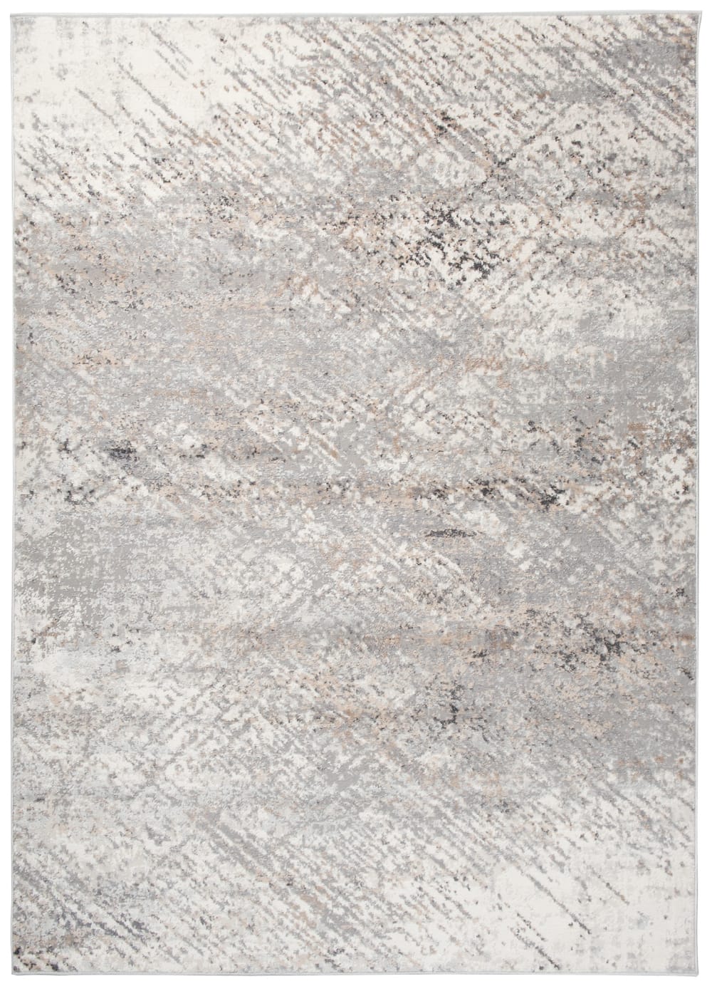 Alfombra para salón comedor beige gris crema rayas 80x150