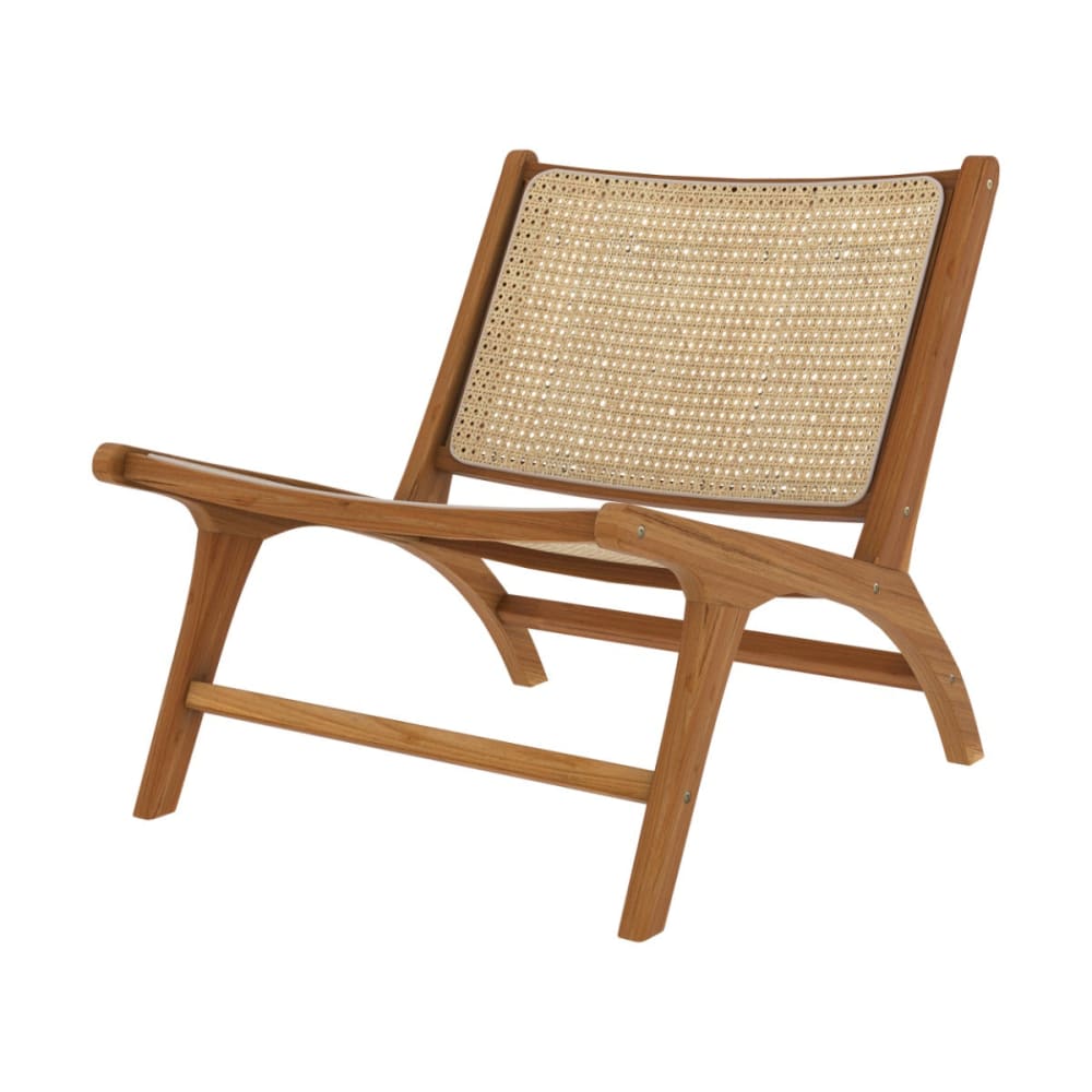 Poltrona in teak e intrecciata in rattan - Modello Esotico - Rattan