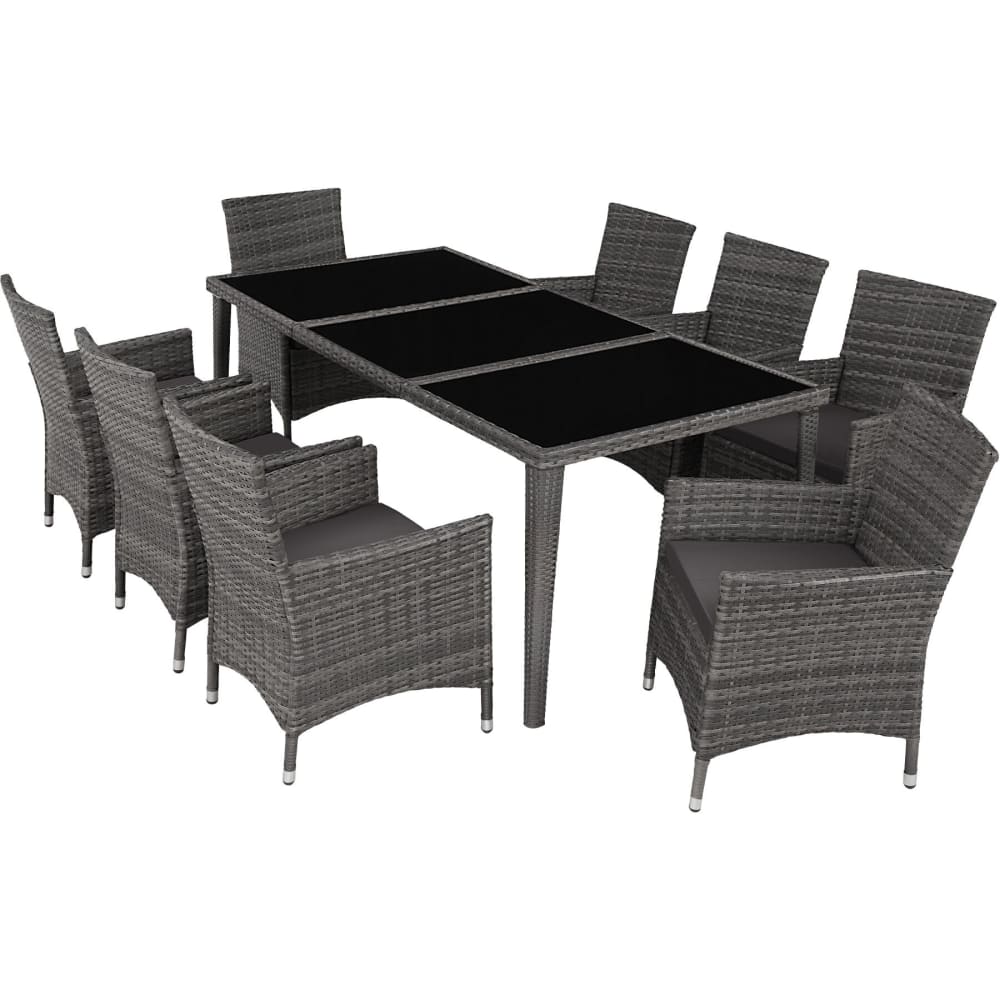 Salon de jardin avec cadre aluminium 2 sets de housse polyester gris