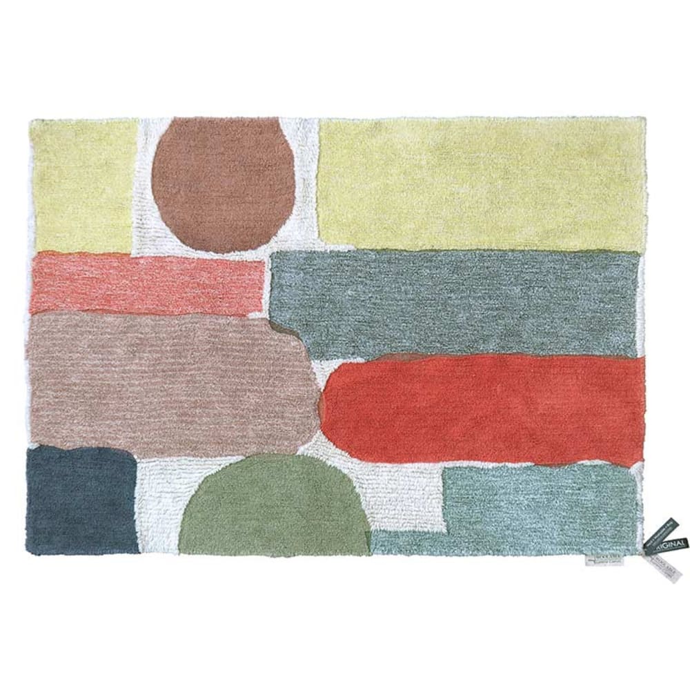 Lorena Canals Waschbarer Wollteppich in Blau und Rosa, 240 x 170 BEIGE WOLLE Kinder