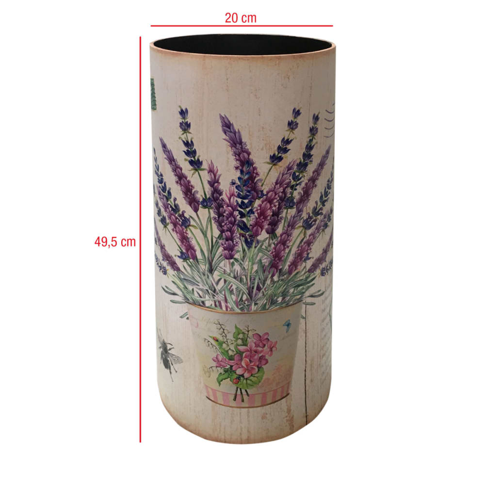 Schirmständer, Lavendeldruck aus Canvas, beige, lila und grün -