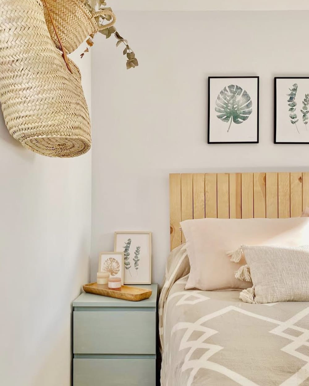 Cabecero de madera maciza en tono natural de 100x60cm - Maisons du Monde