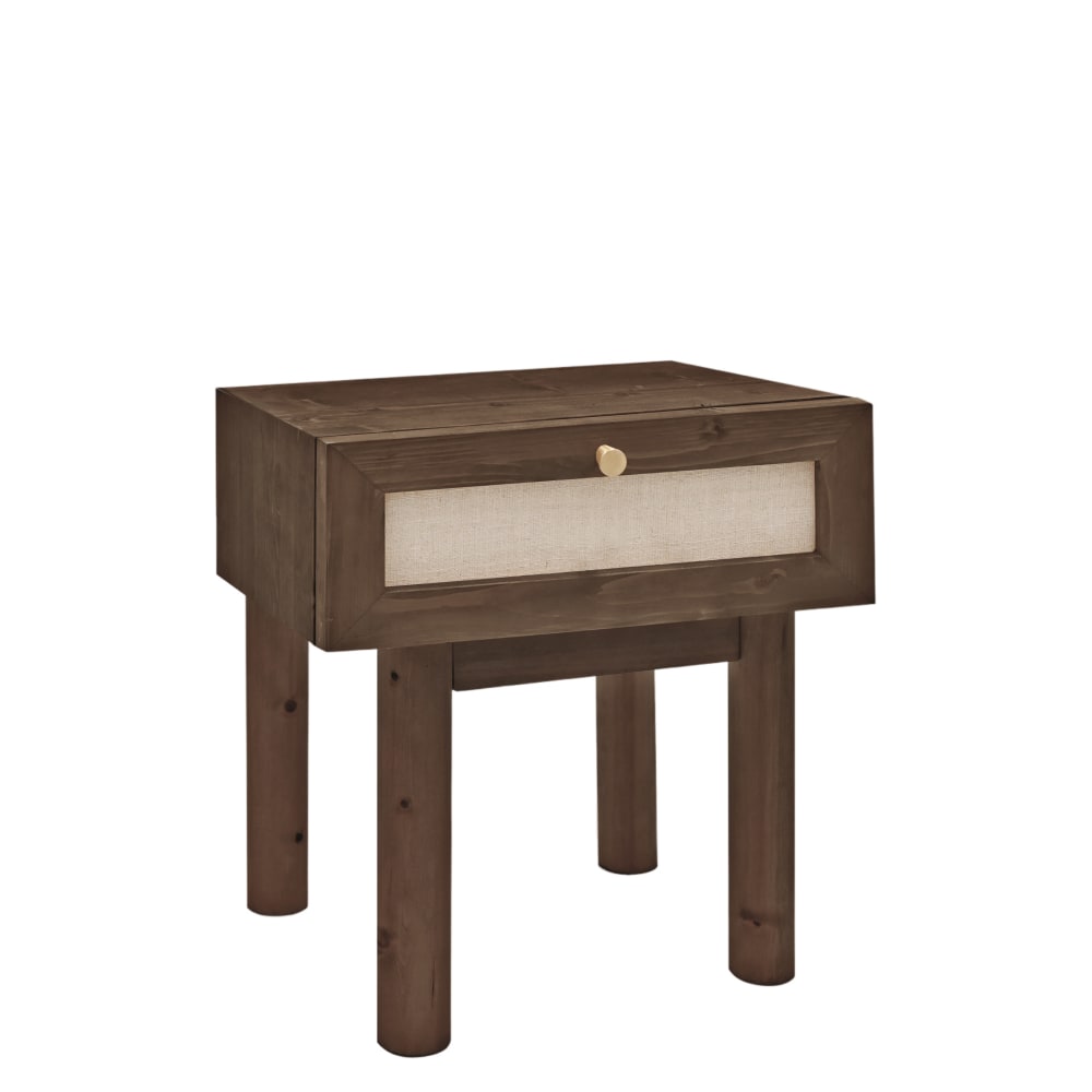 Mesita de madera maciza nogal 40x45cm