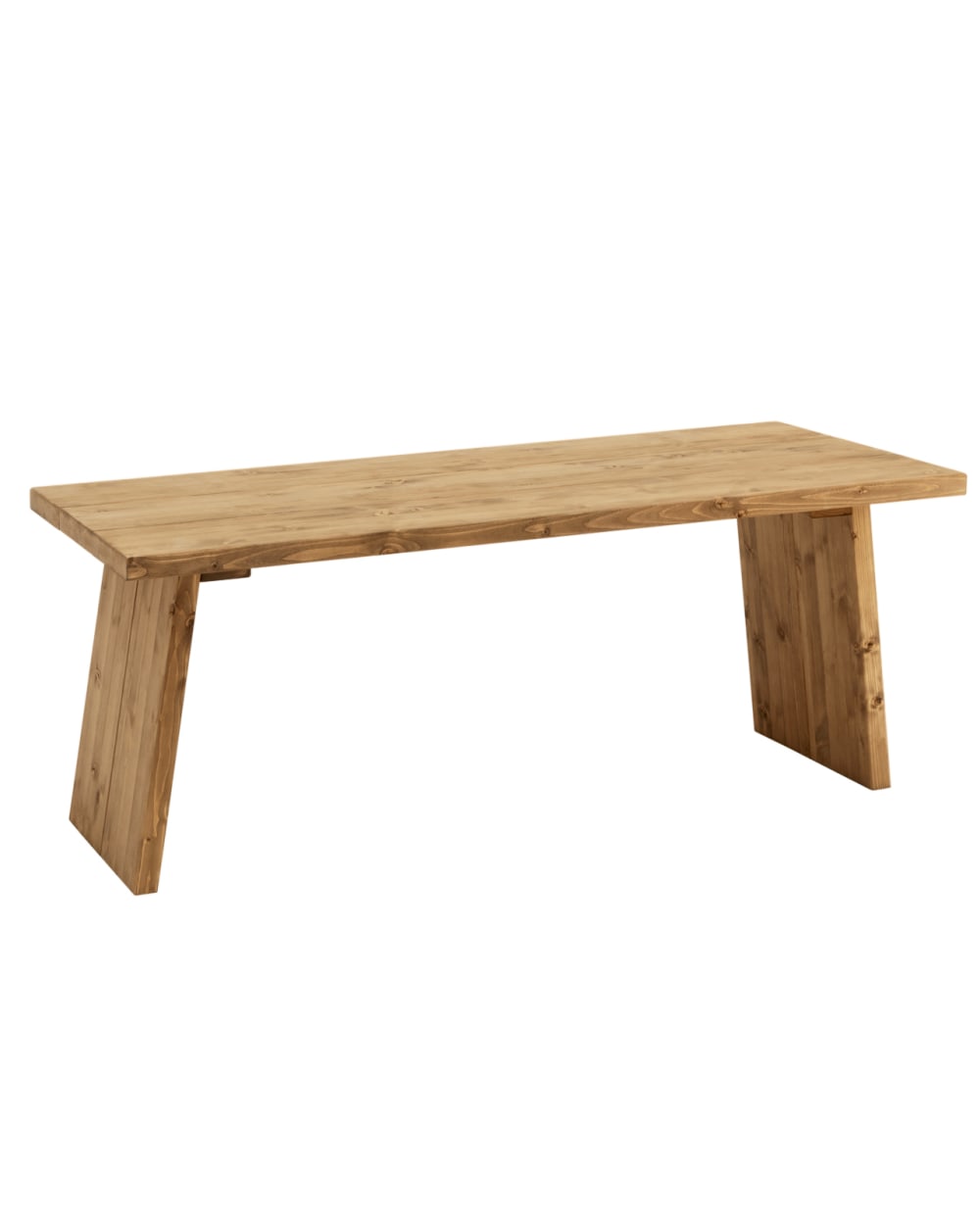 Table basse en bois de pin vieilli 120x45cm