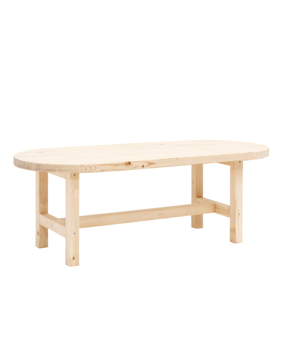 Table basse en bois de sapin naturel 120x40cm