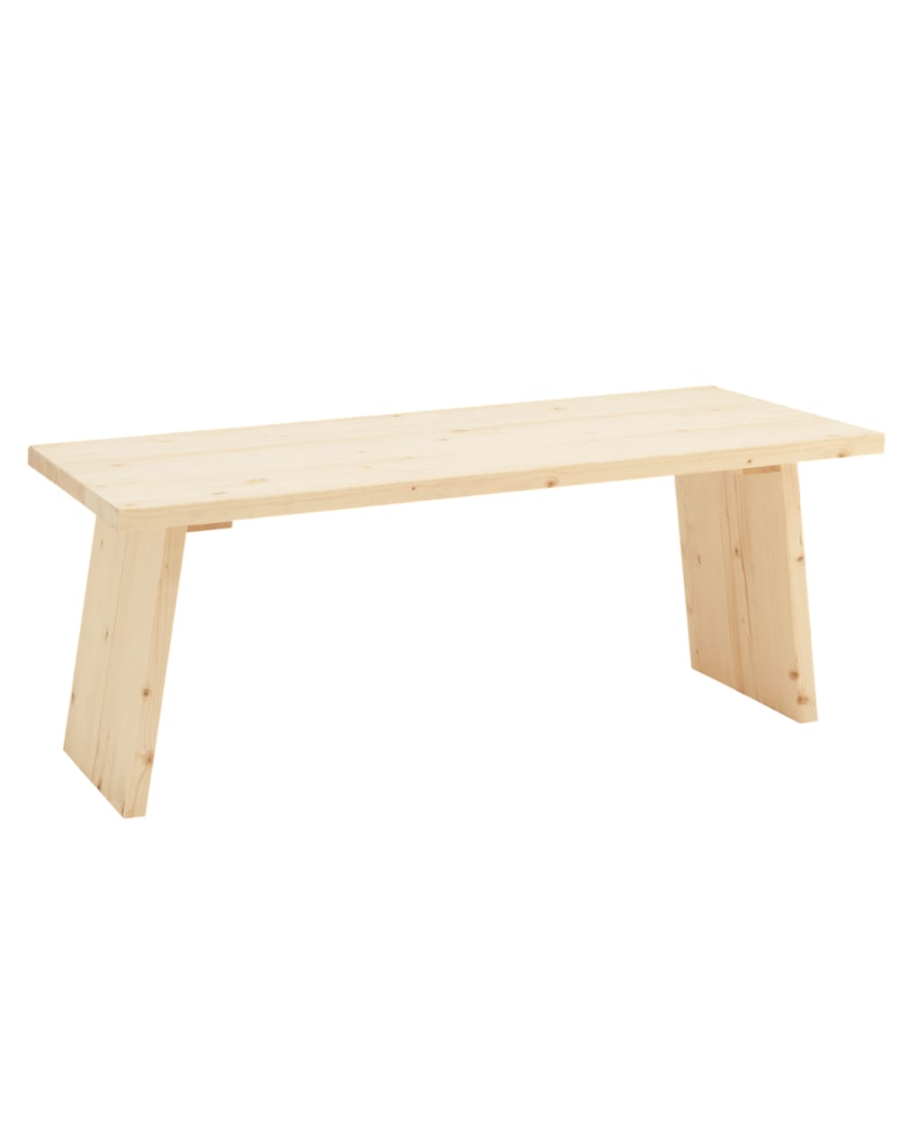 Table basse en bois de pin naturelle 120x45cm
