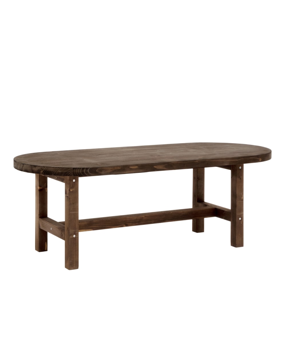 Table basse en bois de sapin marron 120x40cm