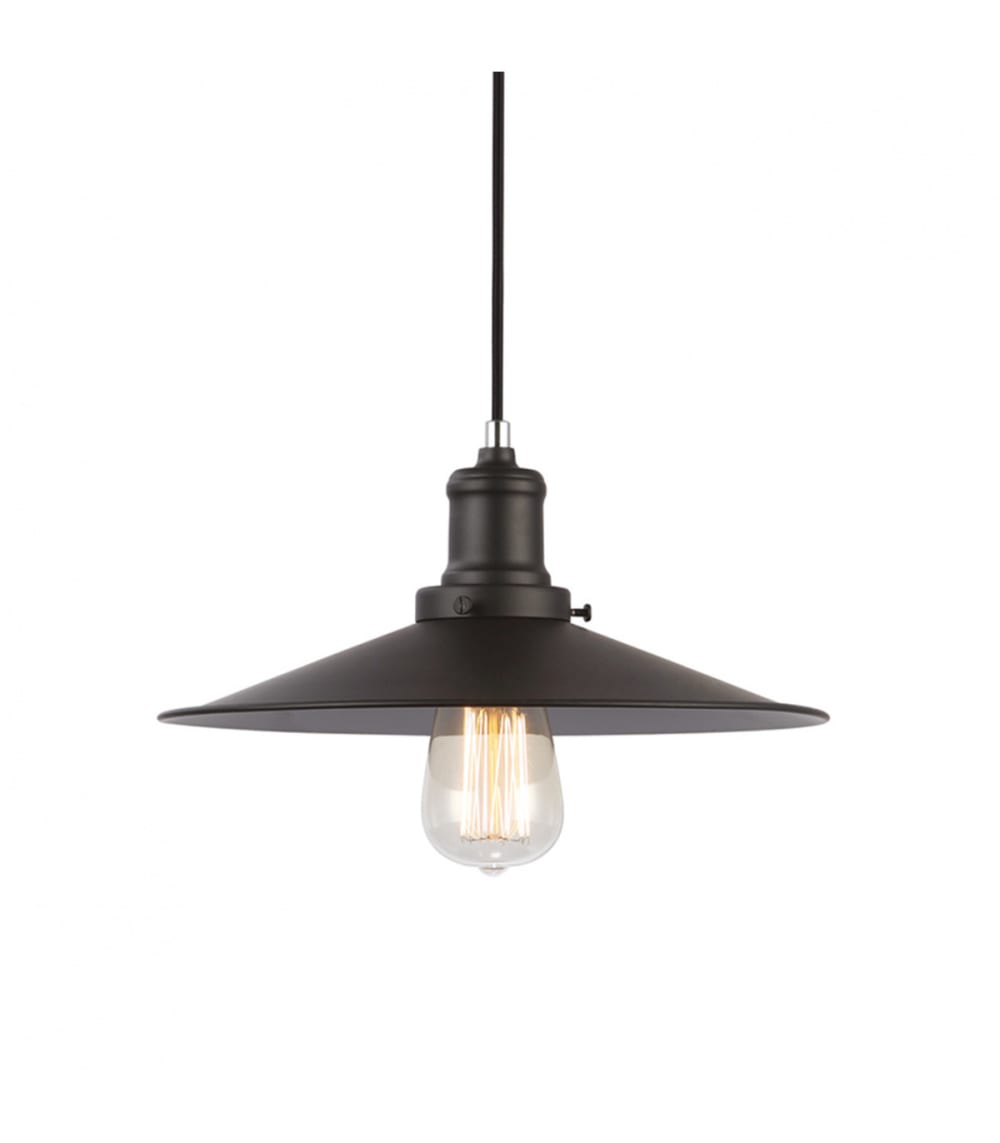 Suspension en métal noir, d.26 cm
