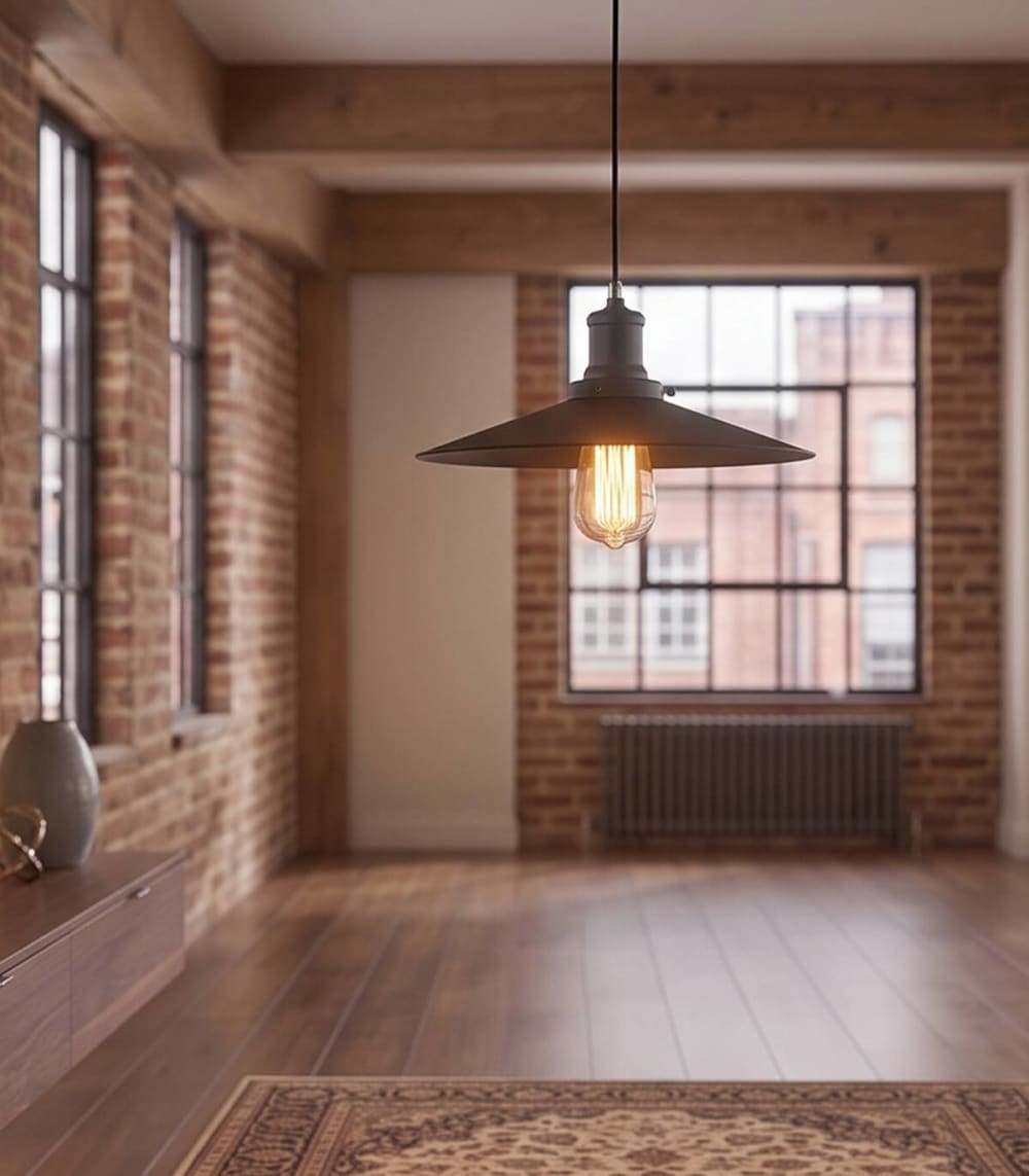 Suspension en métal noir, d.25 cm - Maisons du Monde
