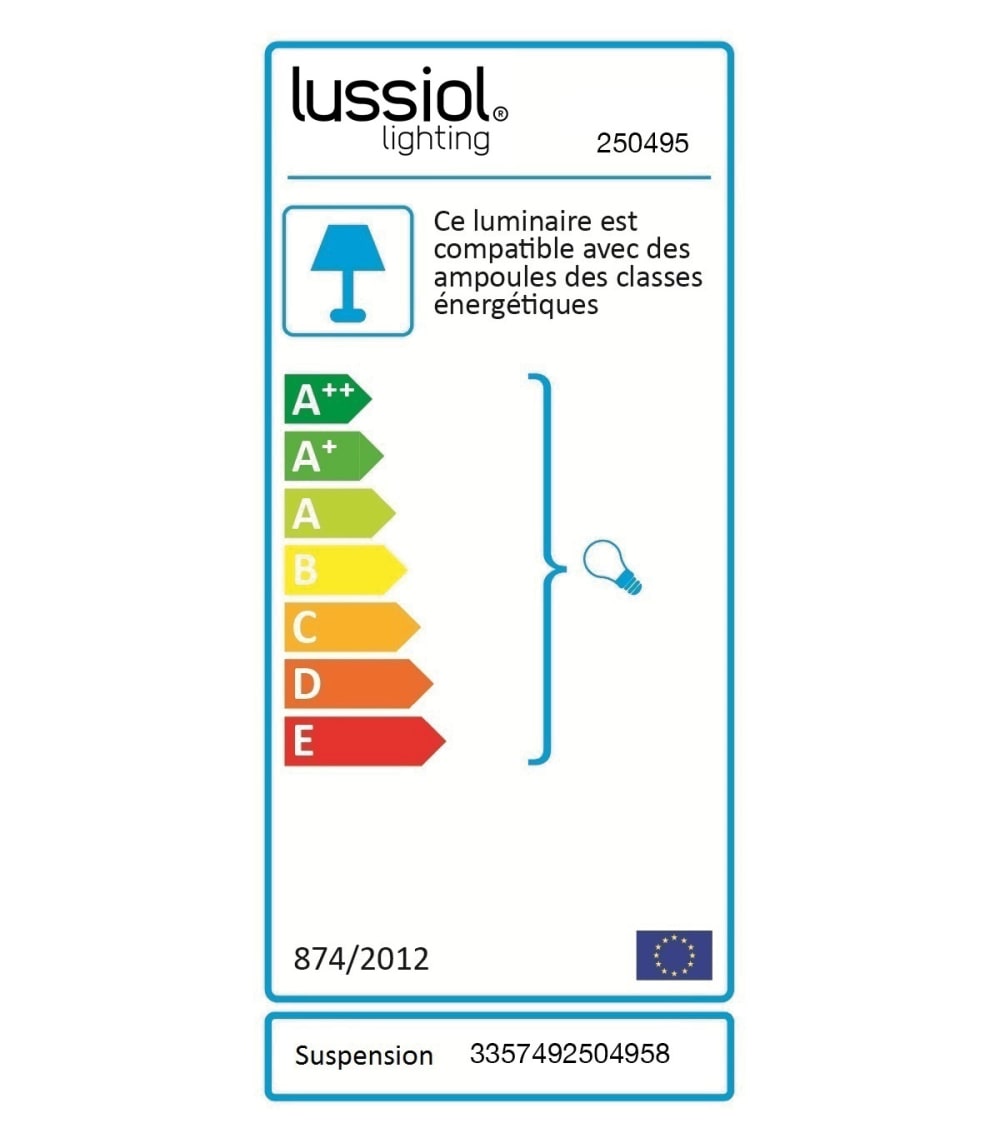 Suspension en bambou gris, d.38 cm — vue 4