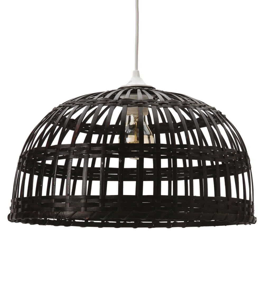 suspension en bambou marron, d.60 cm