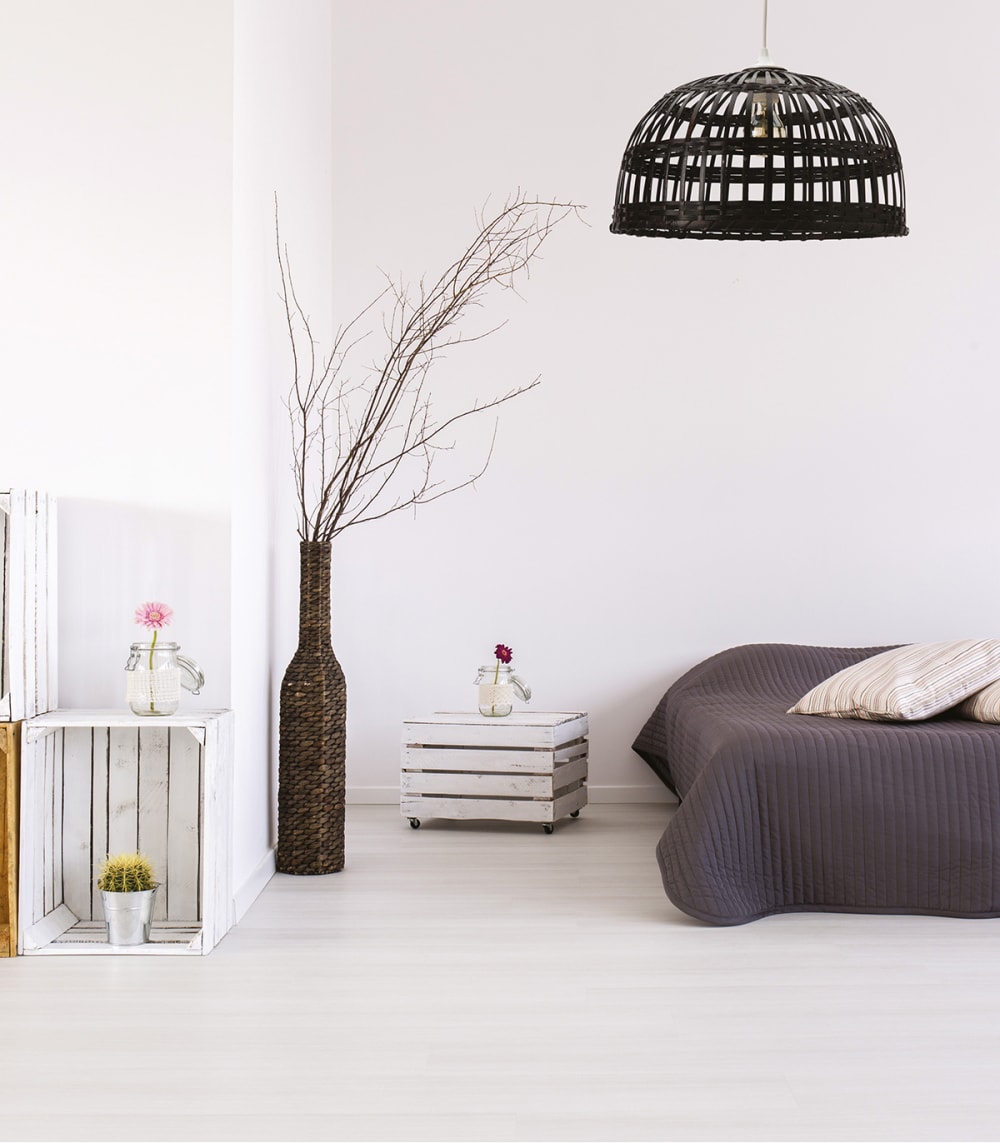 Suspension en bambou marron, d.58 cm — vue 3