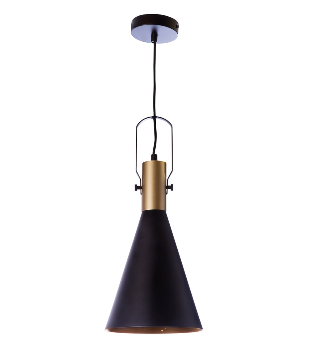 suspension en métal noir, d.19 cm - Maisons du Monde