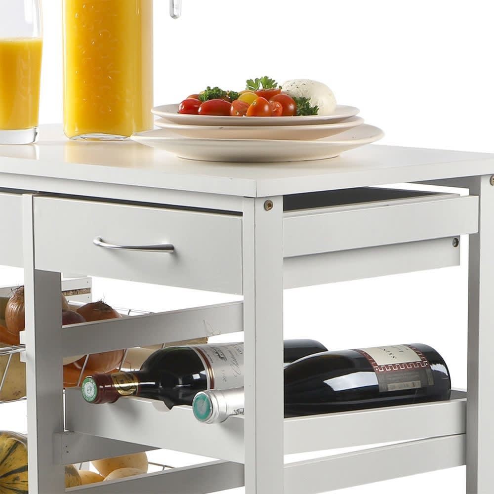 Desserte 2 tiroirs 3 paniers métal blanc - Maisons du Monde