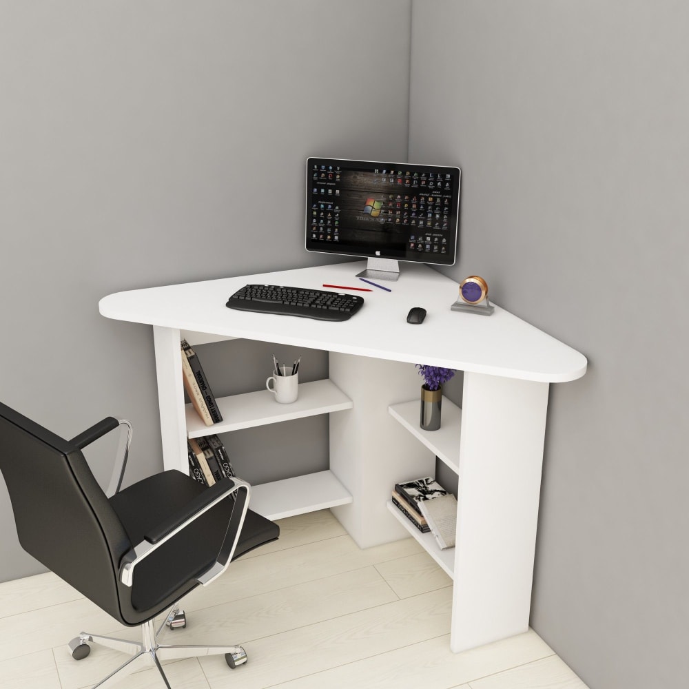 bureau d'angle 4 étagères