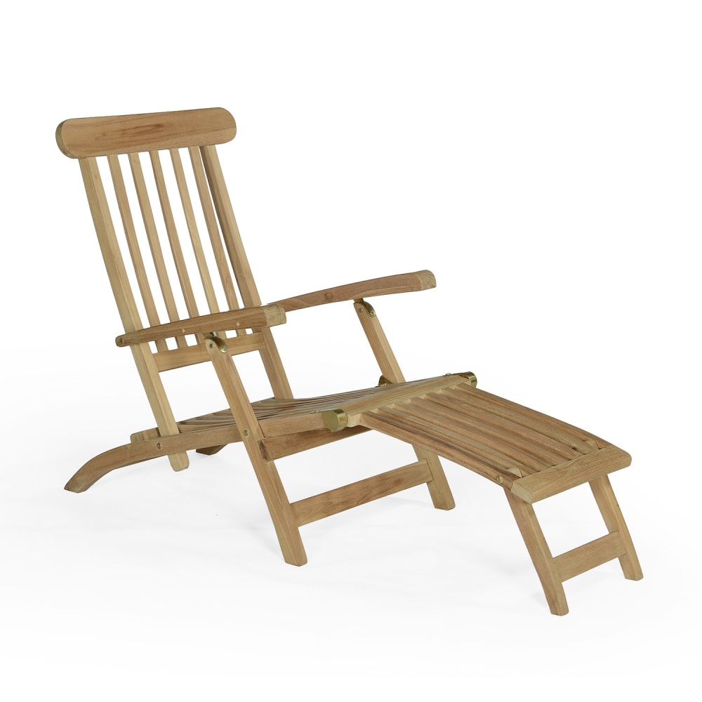 Chaise longue en teck massif - Maisons du Monde