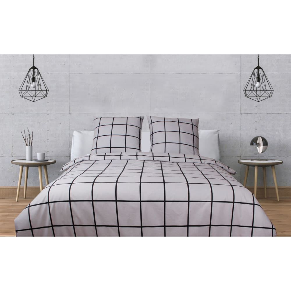 Blanc Avenue Bettwäschegarnitur für 1 Person 140x200 cm+ 1 Kopfkissenbez 65x65 cm style modern Grau Öko-Tex Zertifikat Baumwolle