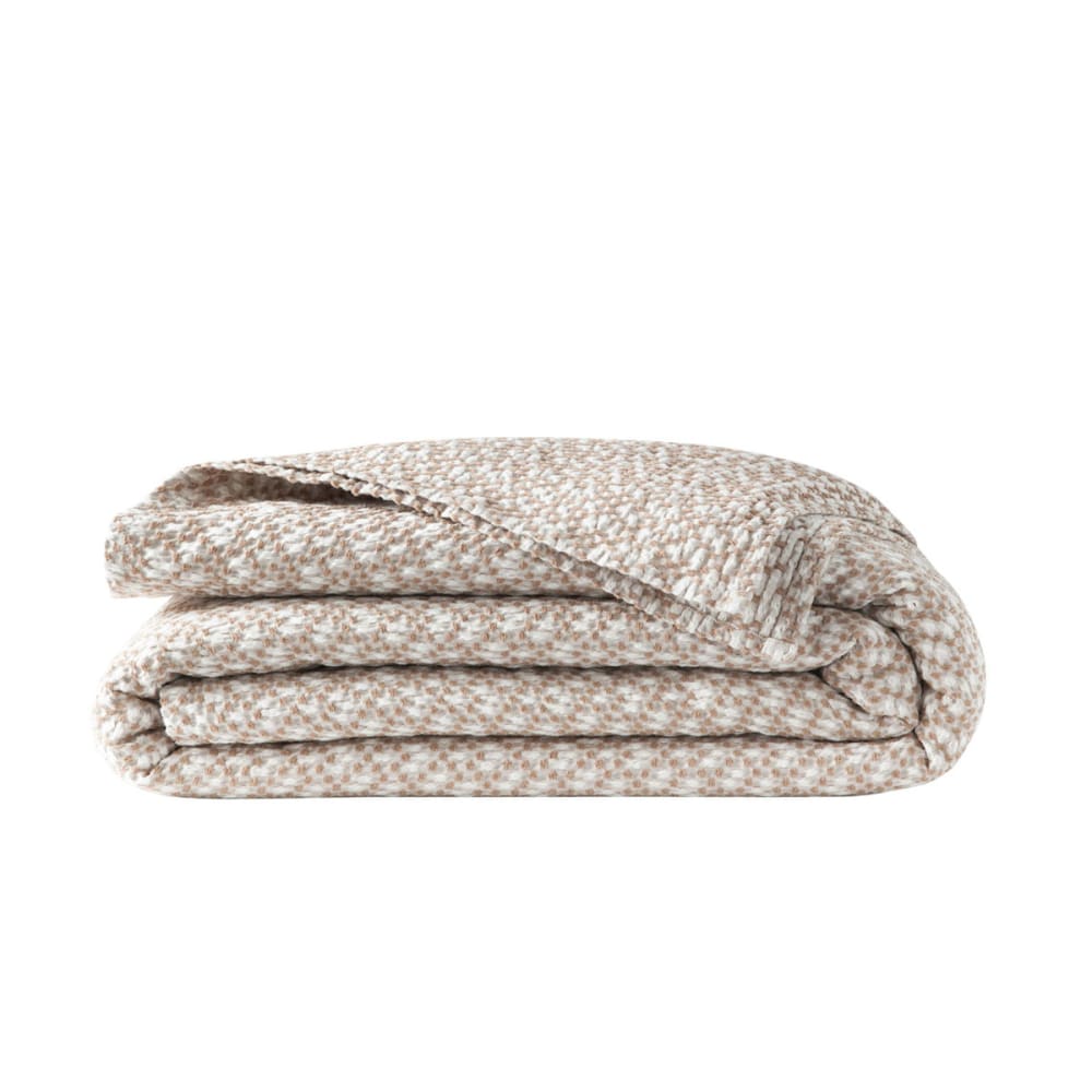 Couvre lit en coton tissé beige 260x240 - Maisons du Monde