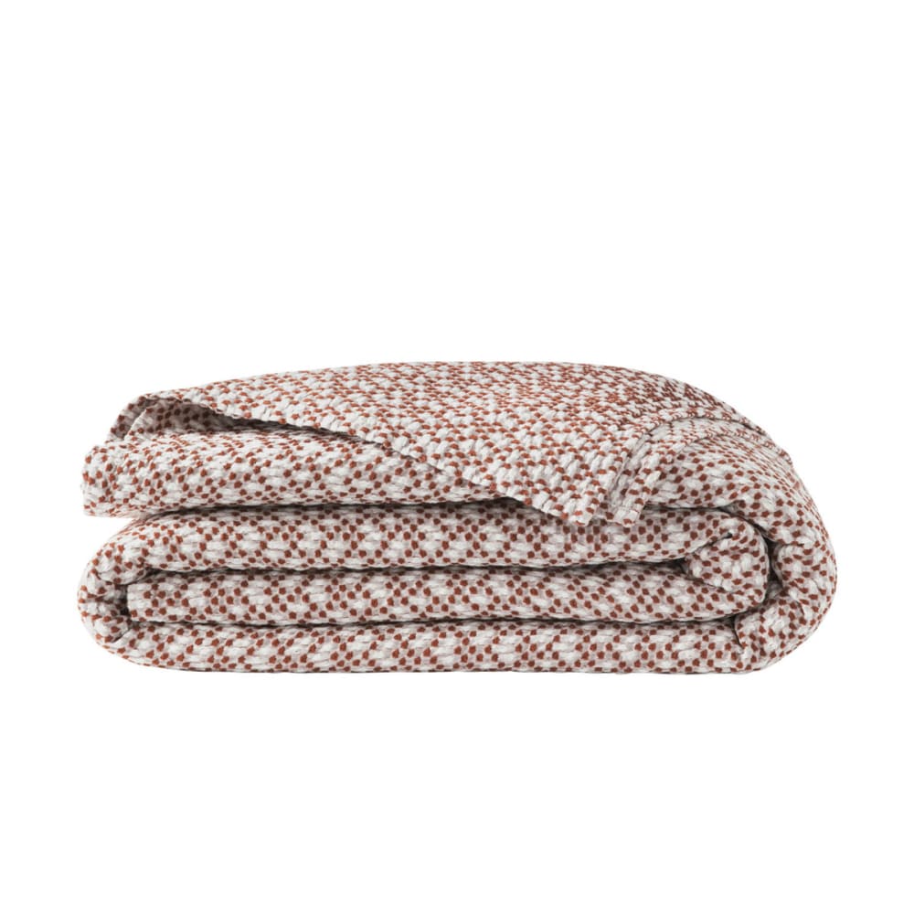 Couvre lit en coton tissé orange 260x240 - Maisons du Monde