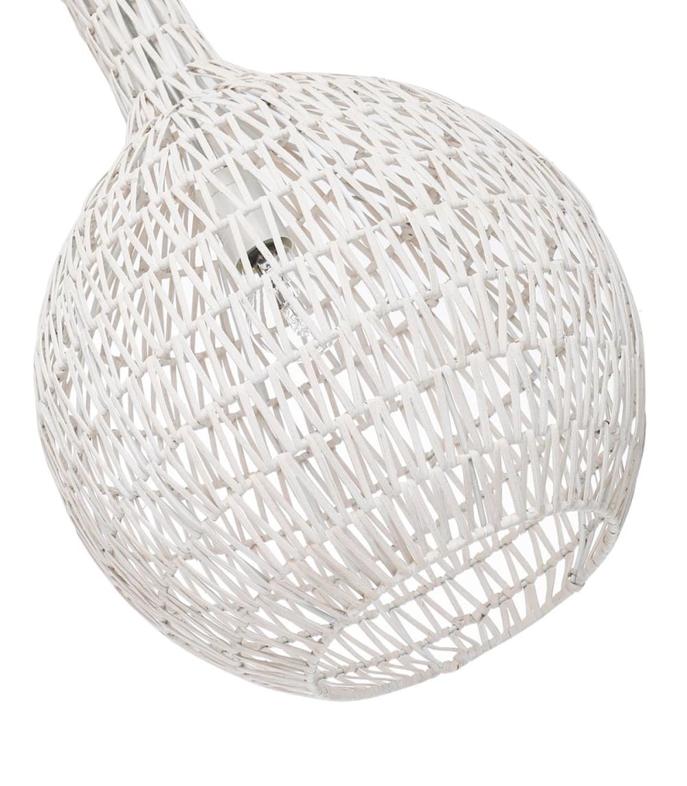 Suspension en rotin blanc, d.33 cm — vue 4