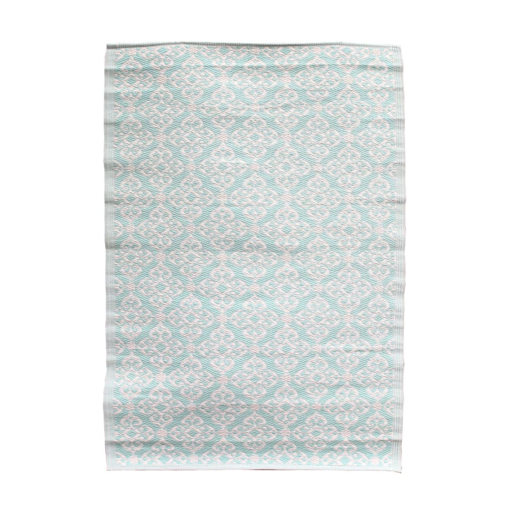 Tapis en polypropylène 120 x 180 cm de long turquoise