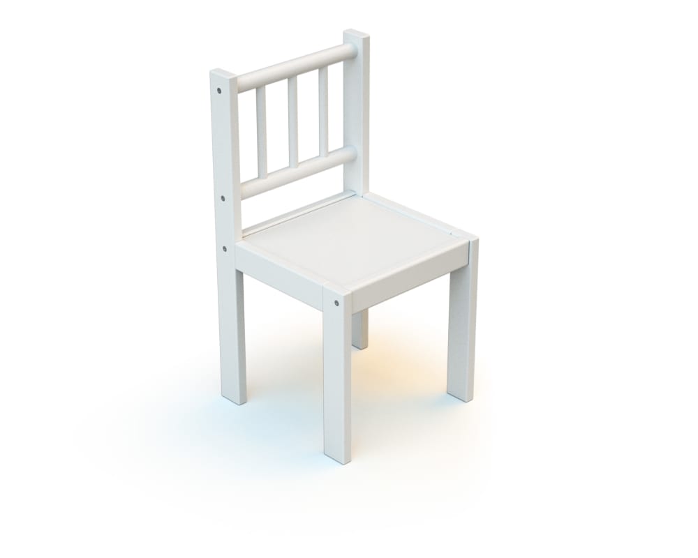 Chaise enfant en bois blanc