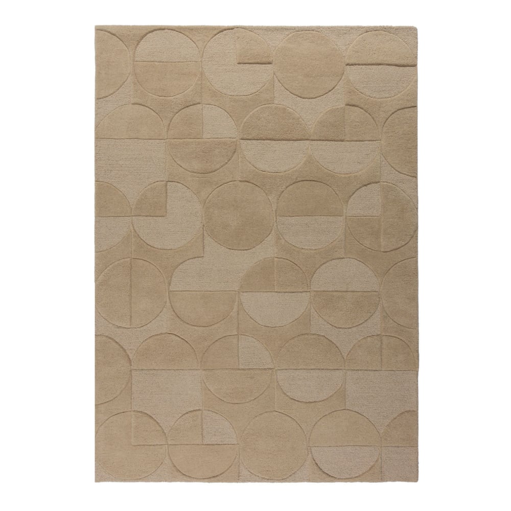 Tapis en laine beige 120x170cm