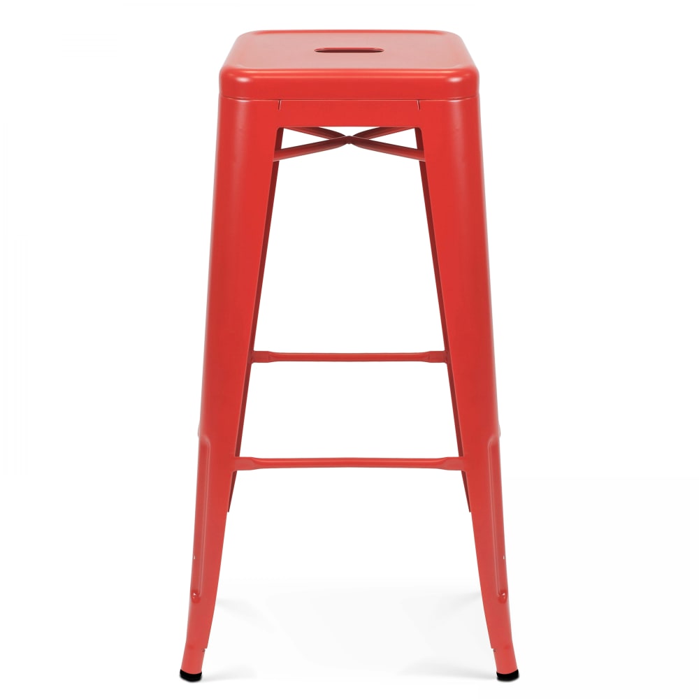 Tabouret de bar en métal rouge mat - Maisons du Monde