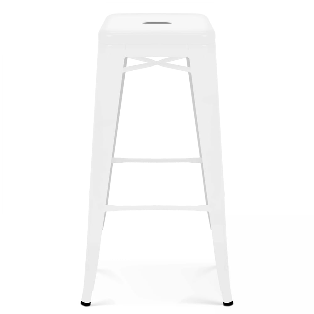 Tabouret de bar en métal blanc mat - Maisons du Monde