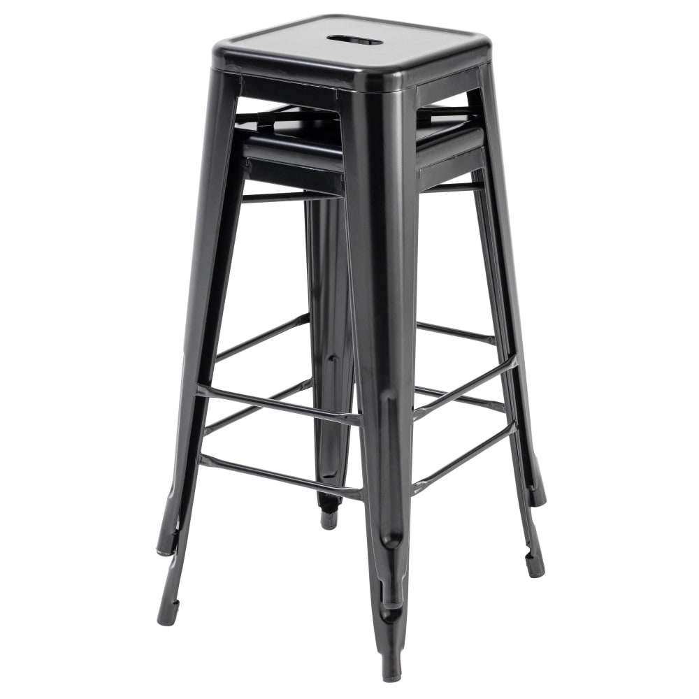 Tabouret de bar en métal noir mat - Maisons du Monde