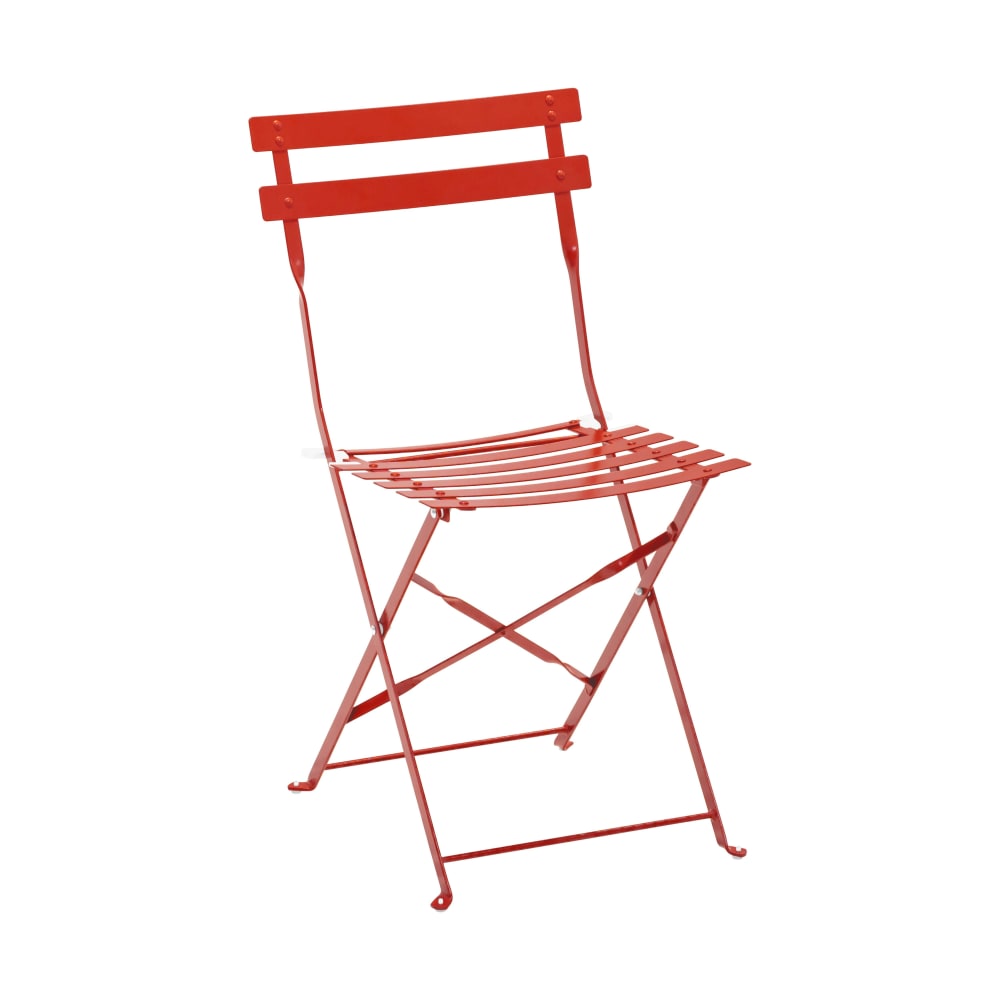 Juego de 2 sillas plegables de acero en rojo - Maisons du Monde