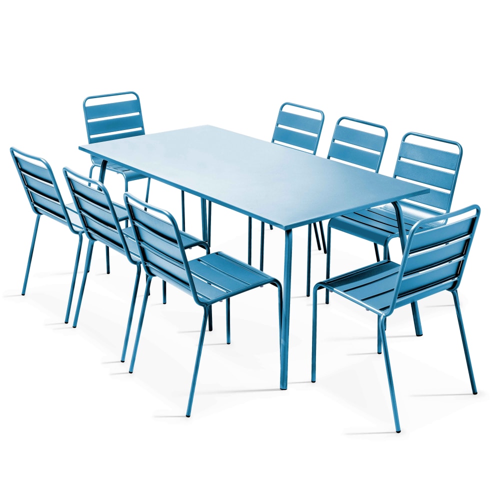 ensemble table de jardin - chaises