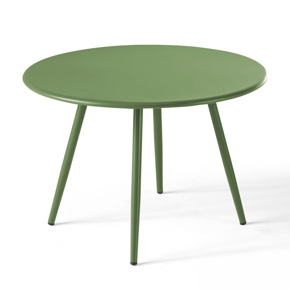 Lot de 2 tables basses ronde en acier vert cactus - Maisons du Monde