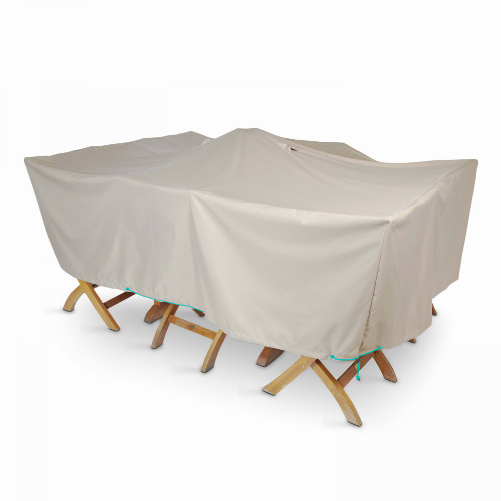 Housse table de jardin 200 x 130 cm taupe