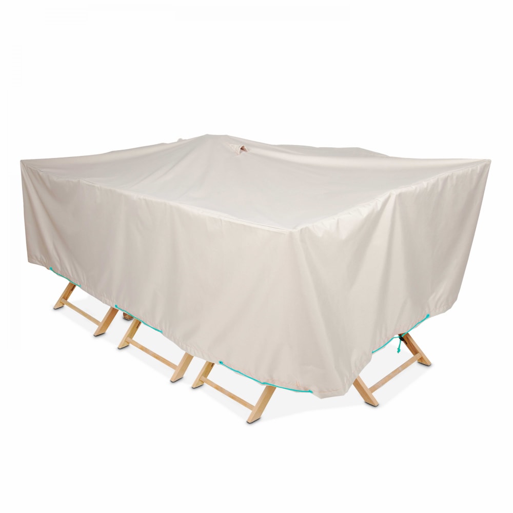 Housse table de jardin rectangulaire 240 x 130 cm taupe
