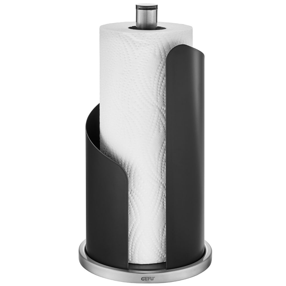 Portarossoolo da cucina lamiera d'acciaio nero/argento - Modello Classico chic - Nero - Acciaio inossidabile