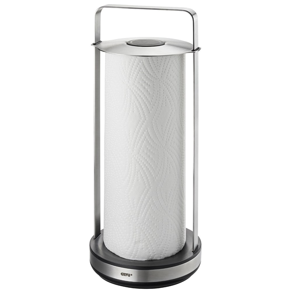 Porte-rouleau de cuisine en acier inoxydable argent
