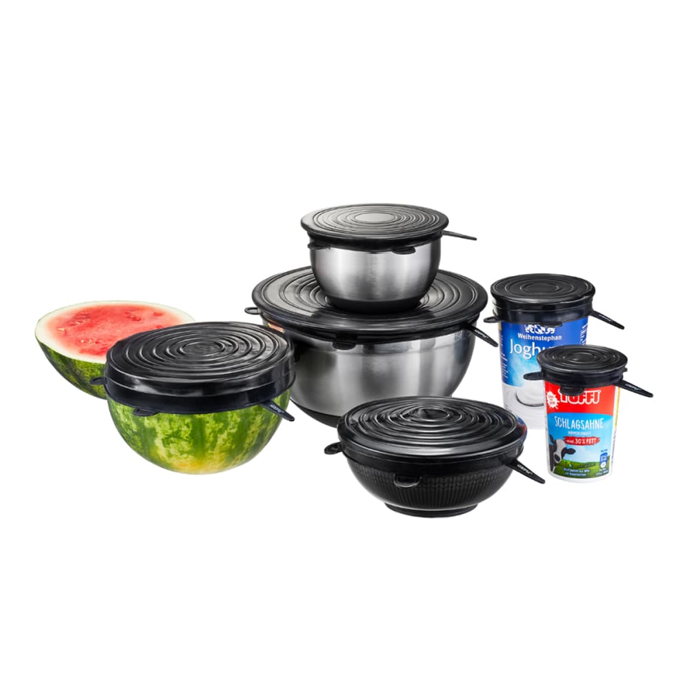 Couvercles adaptable en silicone noir