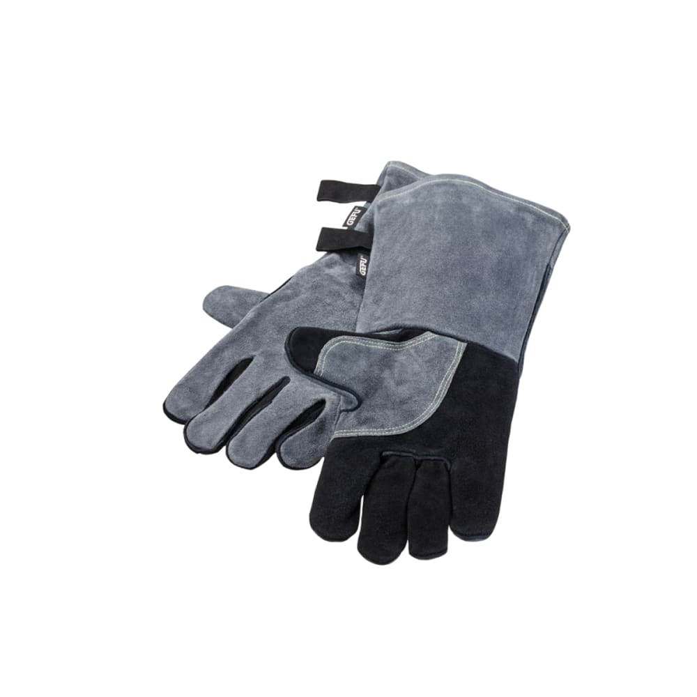 Gants barbecue en cuir noir