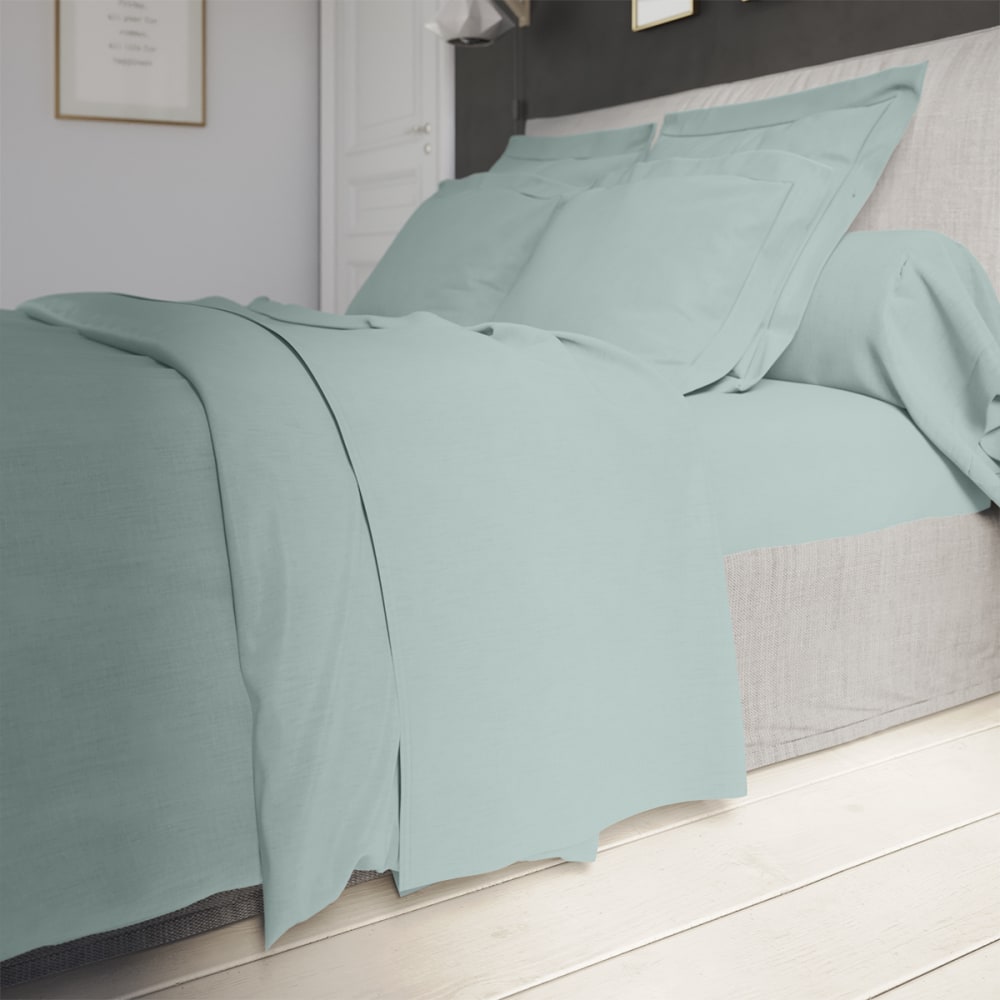 Drap housse percale glacier 180x200 cm - Maisons du Monde