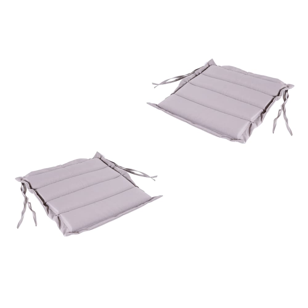Pack 2 cojines para sillas de jardín piedra 37x37x5 cm