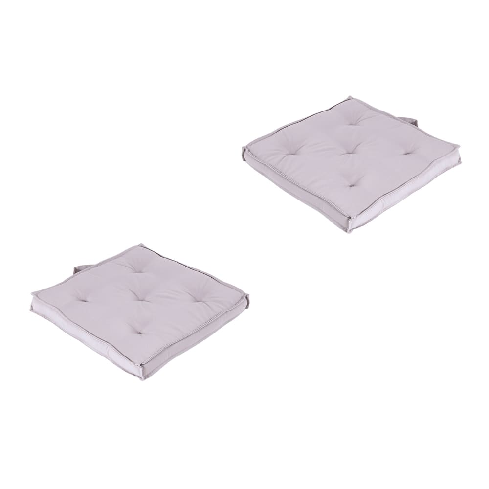 Pack 2 cojines para sillas de jardín piedra 42x42x5 cm