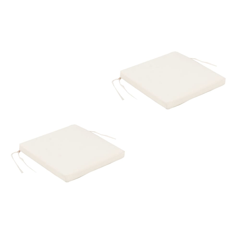 Pack 2 cojines para sillas de jardín beige 44x44x5 cm