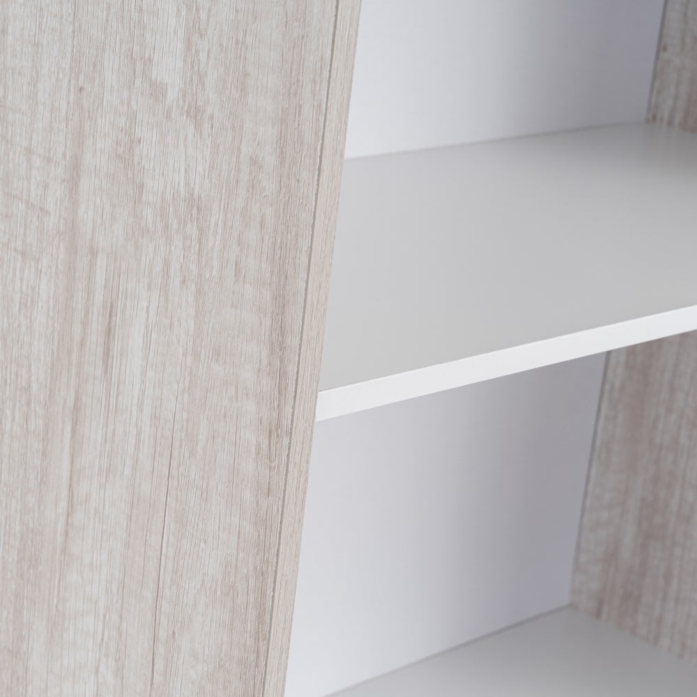 Étagère bois et blanc 4 étagères - 60x29x147cm