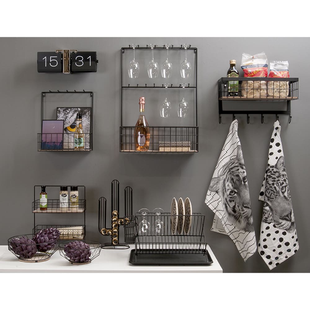 Accessoire de cuisine fer noir 36,5x29,5x23,5cm - Maisons du Monde