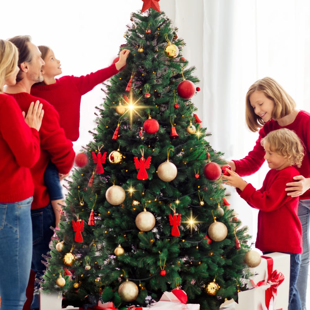 Albero di natale artificiale 140 cm verde sostegno metallo - Verde - PVC - Cloruro di polivinile