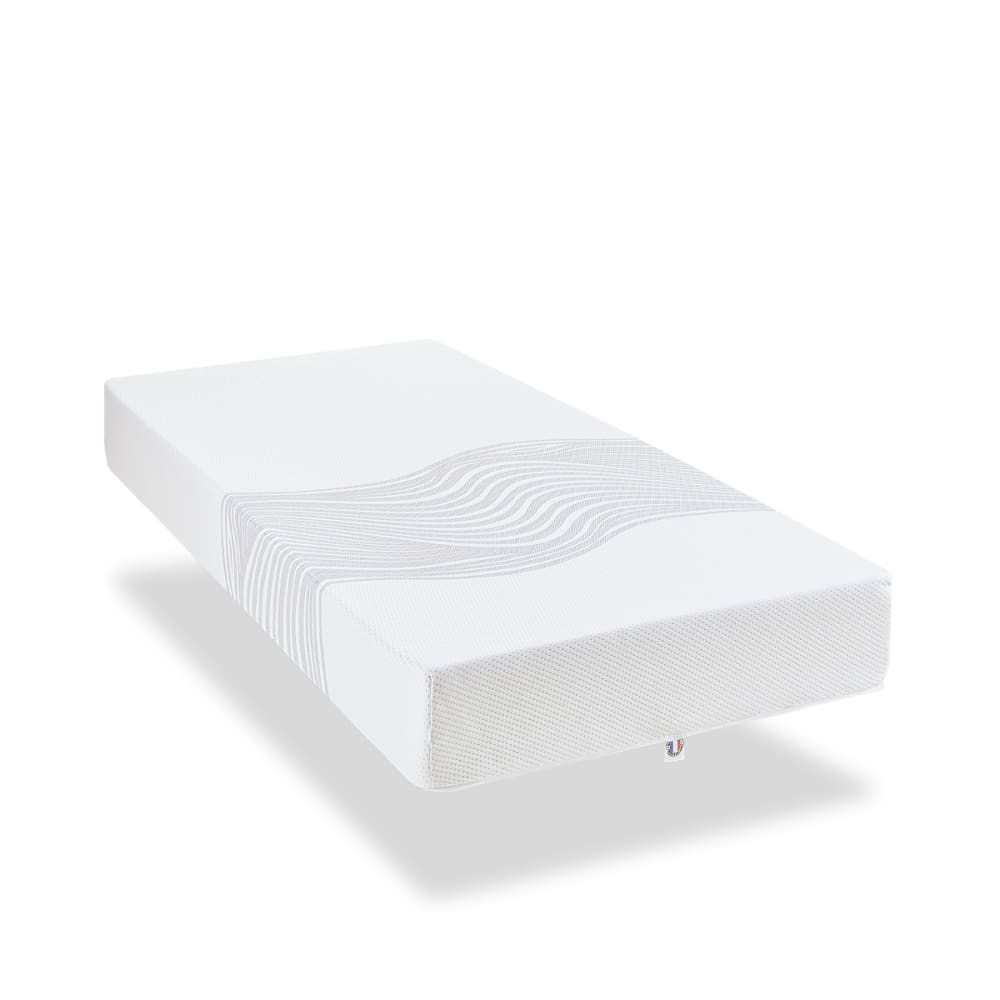 Olympe Matelas mémoire h21 90x200 style classique chic Blanc Certifié Oeko-Tex Tissu